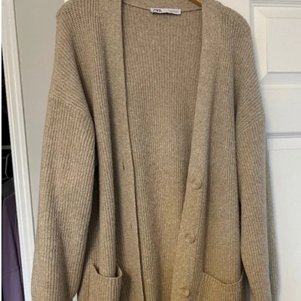Oversized Zara knit cardigan